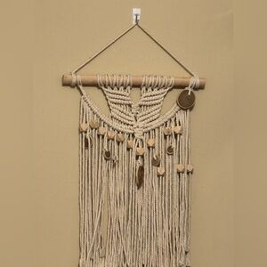 Handcrafted Cream Macrame Wall Hanging